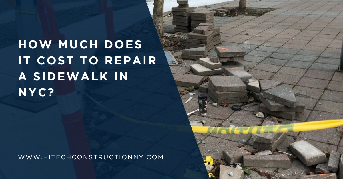 How Much Does It Cost To Repair a Sidewalk in NYC