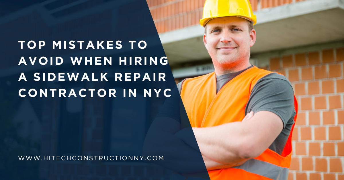 Top Mistakes to Avoid When Hiring a Sidewalk Repair Contractor in NYC