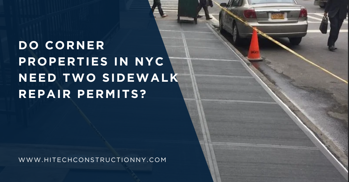Do Corner Properties in NYC Need Two Sidewalk Repair Permits