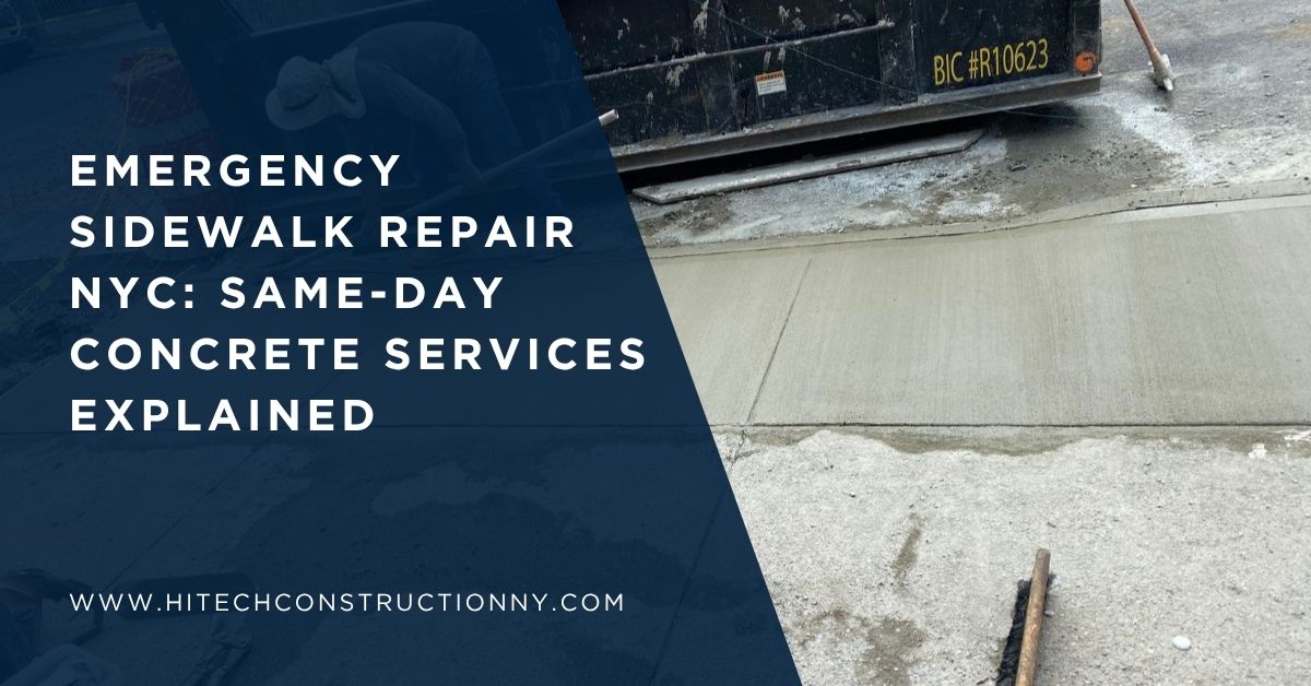Emergency Sidewalk Repair NYC Same-Day Concrete Services Explained