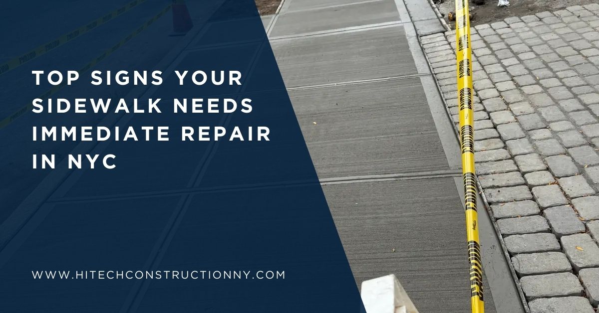 Top Signs Your Sidewalk Needs Immediate Repair in NYC