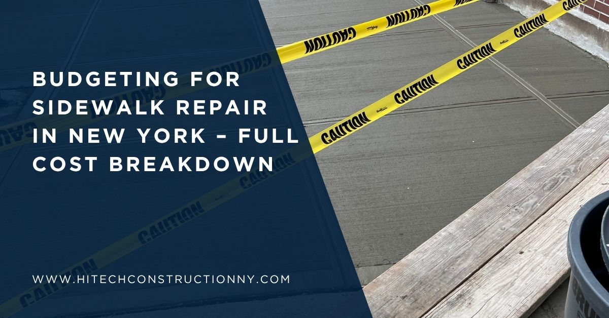Budgeting for Sidewalk Repair in New York
