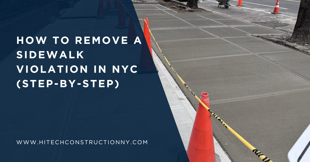 How to Remove a Sidewalk Violation in NYC