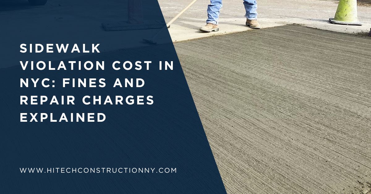 Sidewalk Violation Cost in NYC