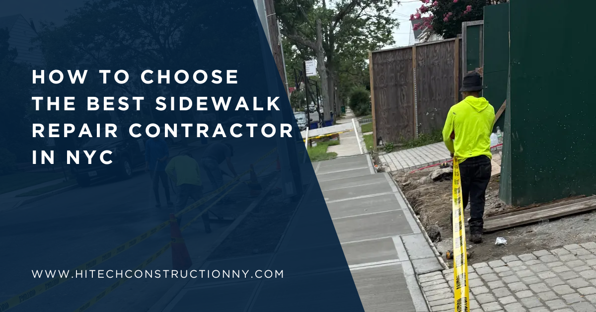 How to Choose the Best Sidewalk Repair Contractor in NYC