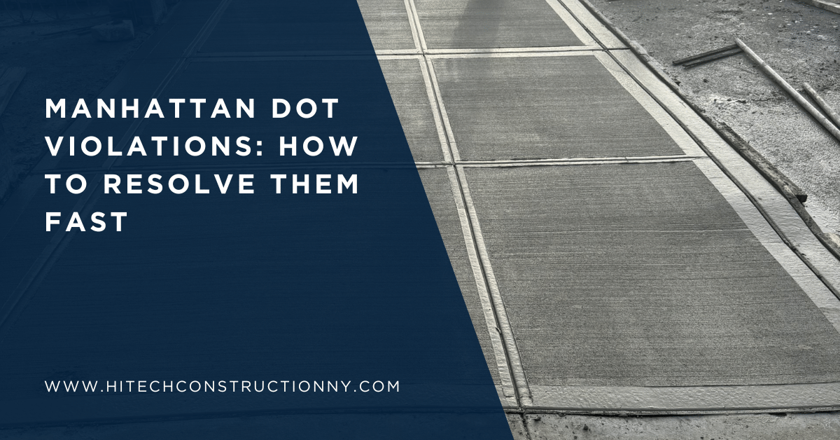 Manhattan DOT Violations
